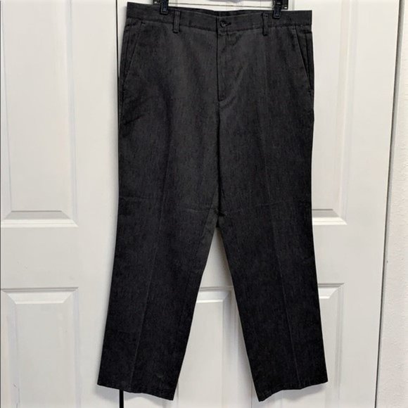Dockers Other - Dockers Dark Gray Flat Front Classic Fit Dress Pants Size 38 x 31.50
